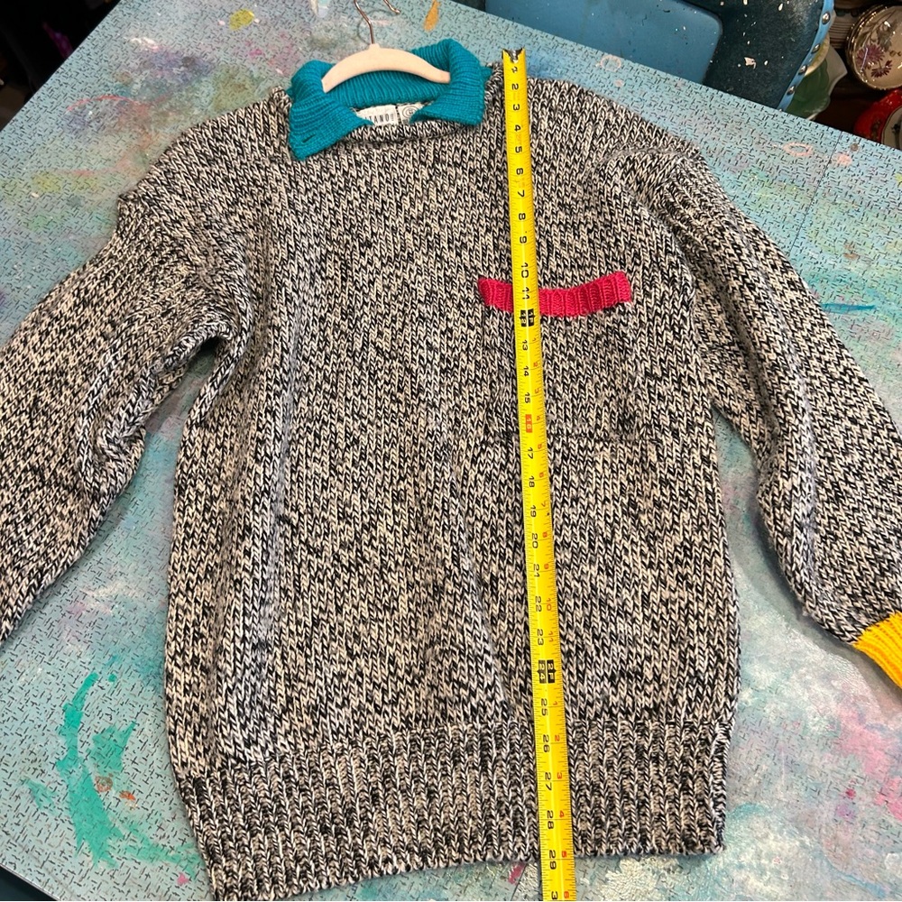 80s Color Block Sweater - Picture 8 of 9